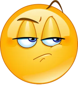 😏 30977cae 表情符号, 脸, 表情, 怀疑, 生气 telegram sticker