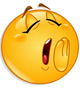 😪 9040670c 表情符号, 困倦, 打哈欠, 疲劳, 脸 telegram sticker