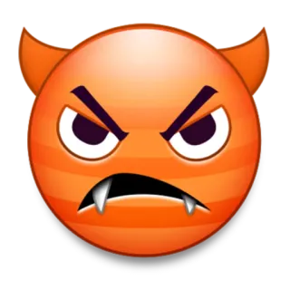 👿 380f2322 Emoji, Diable, En colère, Cornes, Monstre, Démon telegram sticker