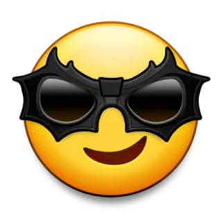 😎 cf67ac4c Batman emoji, batman, superhéros, masque, lunettes de soleil, cool, smiley telegram sticker