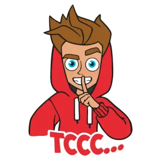 🤫 bc94bb30 TCCCC... suỵt, yên lặng, im lặng, hoạt hình, nhân vật, ngón tay, miệng, áo hoodie telegram sticker