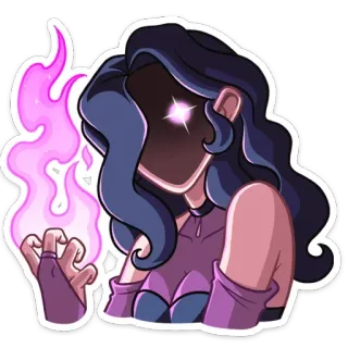 😤 e7ff5ff5 魔法, 女性, 火, 漫画, 魔女, 魔法使い telegram sticker