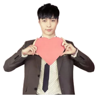 ❤️ 490bfaeb hombre, corazón, amor, retrato, traje, corbata, corazón rojo telegram sticker