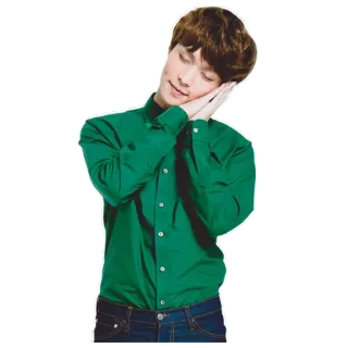 😴 9c67b90f hombre, durmiendo, camisa verde, descansando, soñando despierto telegram sticker