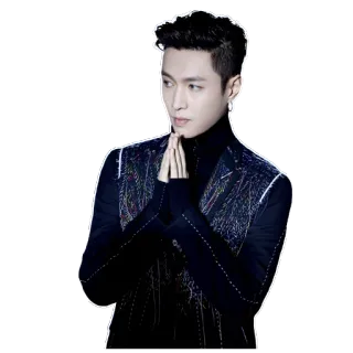 🙏 f933df56 hombre, kpop, asiático, ídolo, cantante, lay zhang telegram sticker