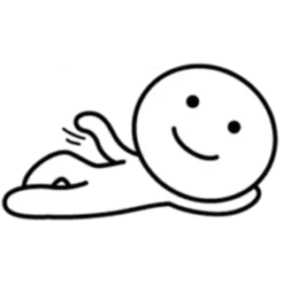 🙂 0442a2dd Cartoon, Strichmännchen, Simpel, Fröhlich, Zeichnung, Figur telegram sticker