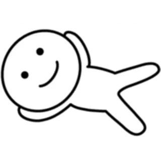 🙂 241250d0 strichmännchen, comic, einfach, weiß, person, fröhlich telegram sticker