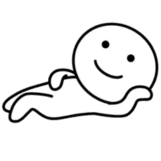 🙂 825dd1a9 Cartoon, Strichmännchen, Figur, Minimalistisch, Illustration telegram sticker