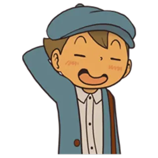 😛 652c9ded Professor Layton Professor Layton series Professor Layton, Charakter, Cartoon, Puzzle, Videospiel whatsapp sticker