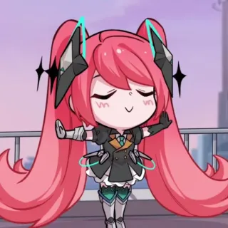 💖 daa49175 Q版, 动漫, 可爱, 粉色头发, 卡哇伊 telegram sticker