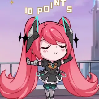 💖 db6171b8 10 POINTS 动漫, Q版, 可爱, 卡哇伊 telegram sticker