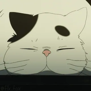 😸 158a6558 @fix.fox kat, dier, sticker, schattig, cartoon, slapend telegram sticker