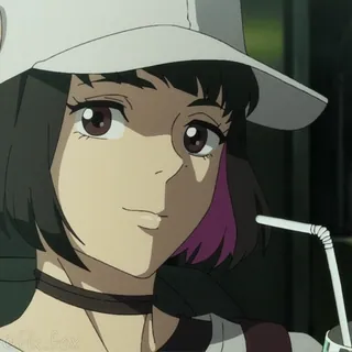 😏 d4f3cbf7 anime, meisje, boblijn, drankje, schattig telegram sticker