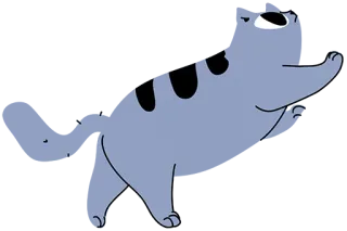 🤭 a73713f9 gato, dibujos animados, animal, pegatina whatsapp sticker