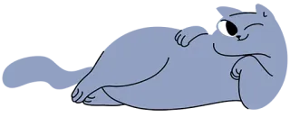 😉 e252ed96 gato, dibujos animados, animal, lindo, relajado, caprichoso whatsapp sticker