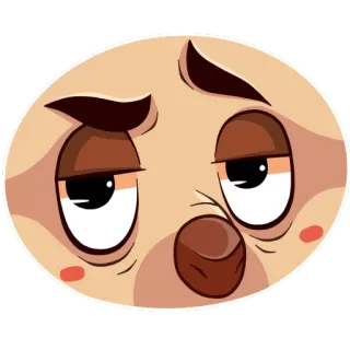 👀 ad975536 pies, naklejka, kreskówka, śpiący, emoji, zmęczony telegram sticker