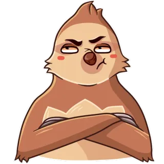 🙄 c908cd88 leniwiec, kreskówka, słodki, zwierzę, mem, śmieszne telegram sticker