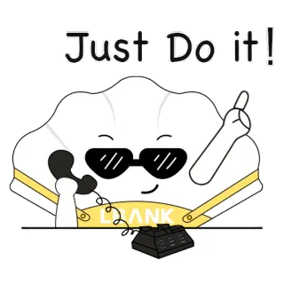 ✌️ 424e1268 Just Do it! 卡通, 运动鞋, 电话, 太阳镜, 搞笑, 励志 telegram sticker