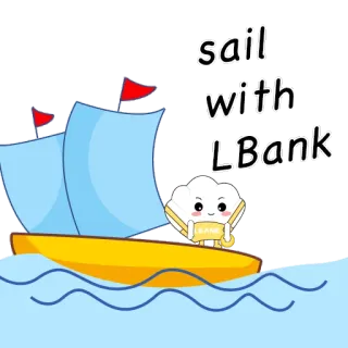 🤝 a773dec9 sail with LBank 帆船, 船, 云, LBank telegram sticker
