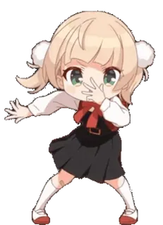 💃 043b89bc Anime, Gadis, Chibi, Lucu, Pose, Kawaii telegram sticker