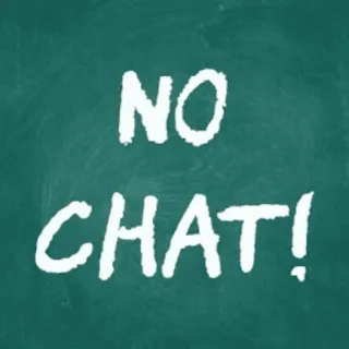 🤫 69552ecc NO CHAT! tidak chat, diam, jangan bicara, sst, tenang telegram sticker