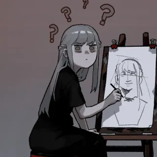 ⛓ 560d58e9 arte, desenho, anime, desenho animado, artista, esboço telegram sticker