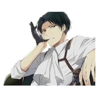 😒 5ebec0d2 Levi Ackerman Attack on Titan アニメ, マンガ, キャラクター, リヴァイ, 進撃の巨人, ファンアート telegram sticker