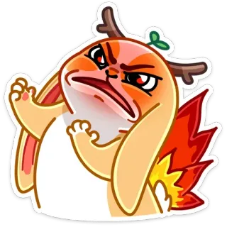 😡 dcaa39fe en colère, lapin, lapinou, furieux, dessin animé, illustration telegram sticker