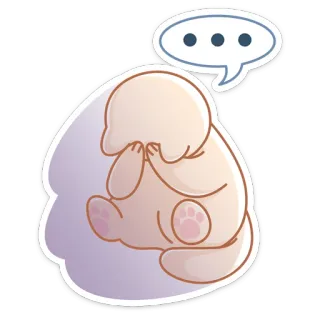 🫣 415a5710 kartun, binatang, kucing, sedih, berpikir, ekspresi, perasaan, kucing kartun telegram sticker