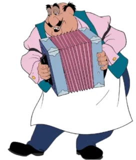 🎹 5793ee2e man, accordion, music, cartoon, musical instrument, character telegram sticker