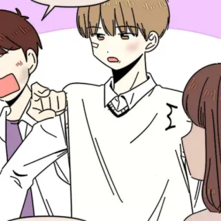 📜 2ea4eeab anime, korean style, digital art, cartoon, boy, webtoon telegram sticker