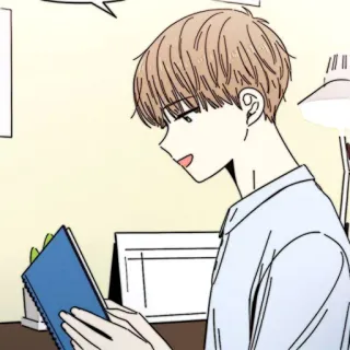 📜 40b6e6c7 anime, manga, boy, cartoon, student telegram sticker