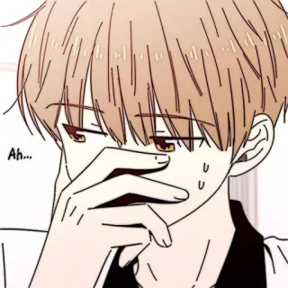 📜 7b99be12 Ah... anime, manga, boy, portrait, face, sad telegram sticker