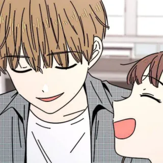 📜 95745c44 anime, cartoon, characters, smiling, friends, cartoon characters telegram sticker