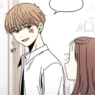 📜 a3a30826 SET cartoon, anime, boy, flowers telegram sticker