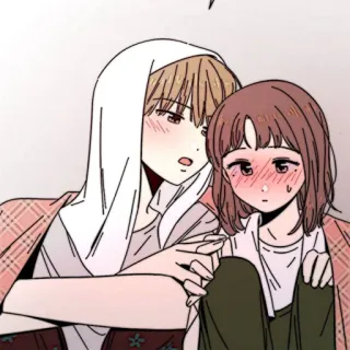 📜 a9a14fb1 anime, manga, cute, couple, friends, blush, cartoon telegram sticker