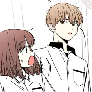 📜 ab6f6406 anime, manga, couple, cartoon, characters telegram sticker