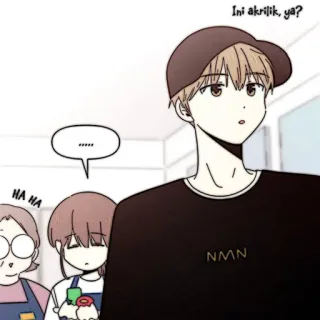 📜 adb1c913 Ini akrilik, ya? cartoon, anime, drawing, character, boy telegram sticker