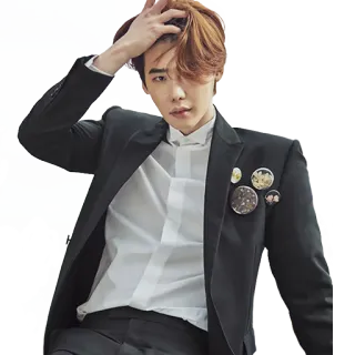 🤦 9c0cfcf7 Model, Mann, Anzug, Pose, Schauspieler, Koreanisch telegram sticker