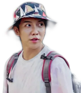 😊 68cfdc86 pria, topi, ransel, korea, potret, perjalanan telegram sticker