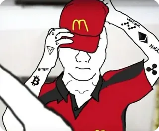 🍔 14579765 Meme, Finanzas, Criptomoneda, Bitcoin, McDonald's telegram sticker