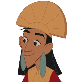 😊 1438aa1a Kuzco The Emperor's New Groove kartun, Disney, karakter, kaisar, animasi telegram sticker