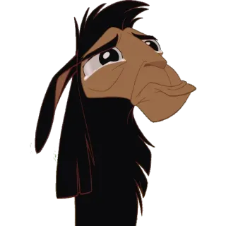 😭 eff9cb96 Kuzco The Emperor's New Groove llama, kartun, disney, sedih, kuzco, the emperor's new groove telegram sticker