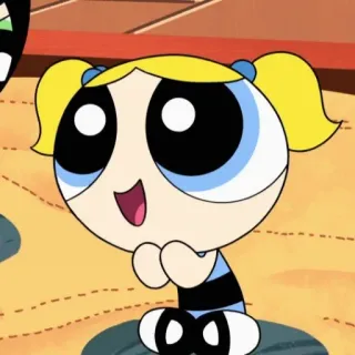 ❄️ 4a43e8e6 Bubbles The Powerpuff Girls cartoon, Bubbles, Powerpuff Girls, cute, animation, Blossom, Buttercup telegram sticker