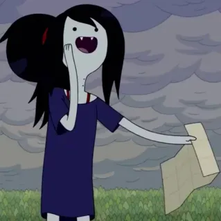 🖤 580e0f12 Marceline Adventure Time Dessin animé, Vampire, Personnage, Animé, Fanart, Fille, Adventure Time, Marceline telegram sticker