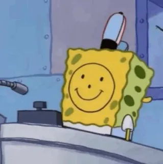 🌿 5f414f54 Spongebob Bob l'éponge, dessin animé, smiley, Nickelodeon, jaune, éponge telegram sticker