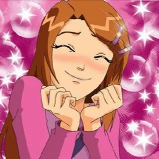 🌿 6f199844 Alex Totally Spies! dessin animé, fille, souriante, personnage, Totally Spies, Alex telegram sticker