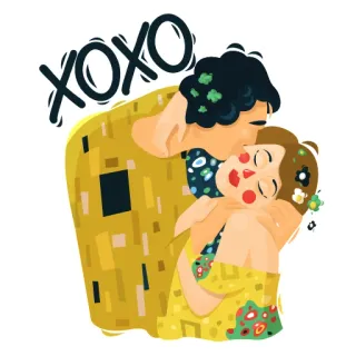 😘 0ddb8a92 XOXO Liebe, Kuss, Zuneigung, Umarmungen, Kunst telegram sticker