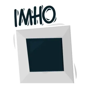 🔳 662e475b IMHO meiner Meinung nach, Sticker, Internet Slang, Meinung telegram sticker