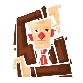 😐 6a3178be Clown, Cartoon, Figur, Illustration telegram sticker